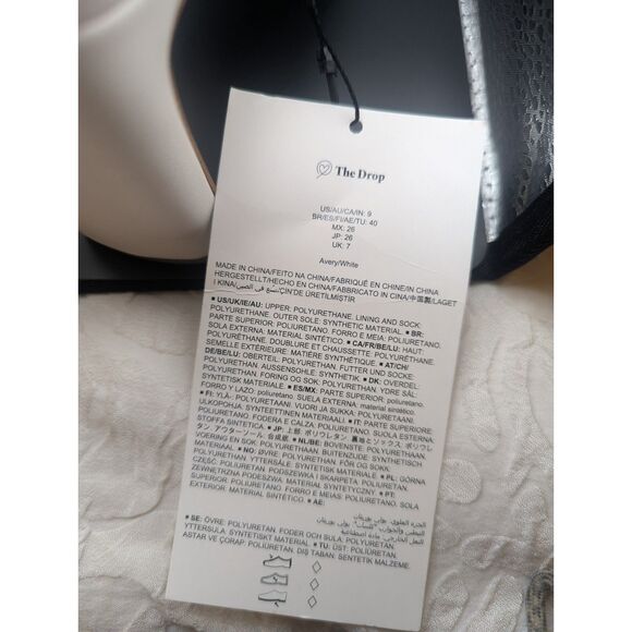 🤍 The Drop Avery Strappy Block Heel Sandal White NWT Size 9 & 9.5 - Picture 6 of 6